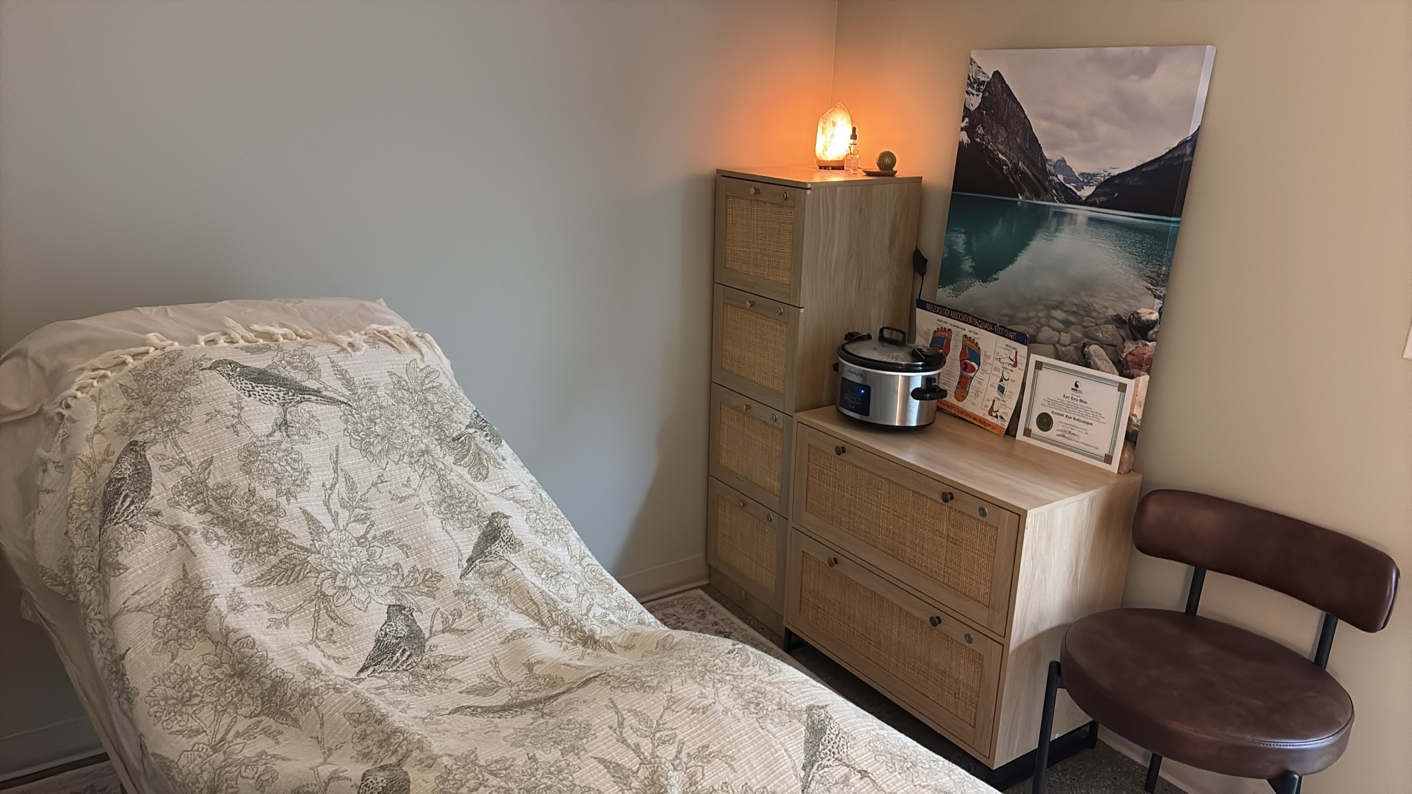 Reflexology therapy room in Kingsville